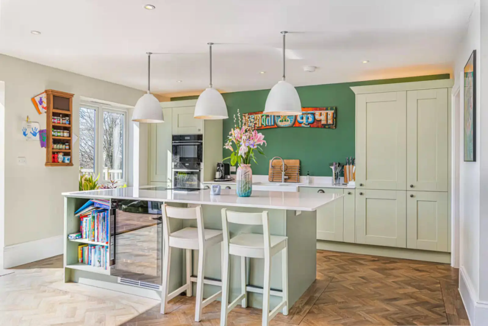 Bromley Retreat sage green family kitchen